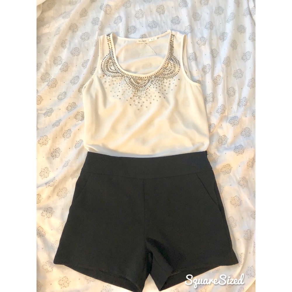 Fabrik textured black shorts